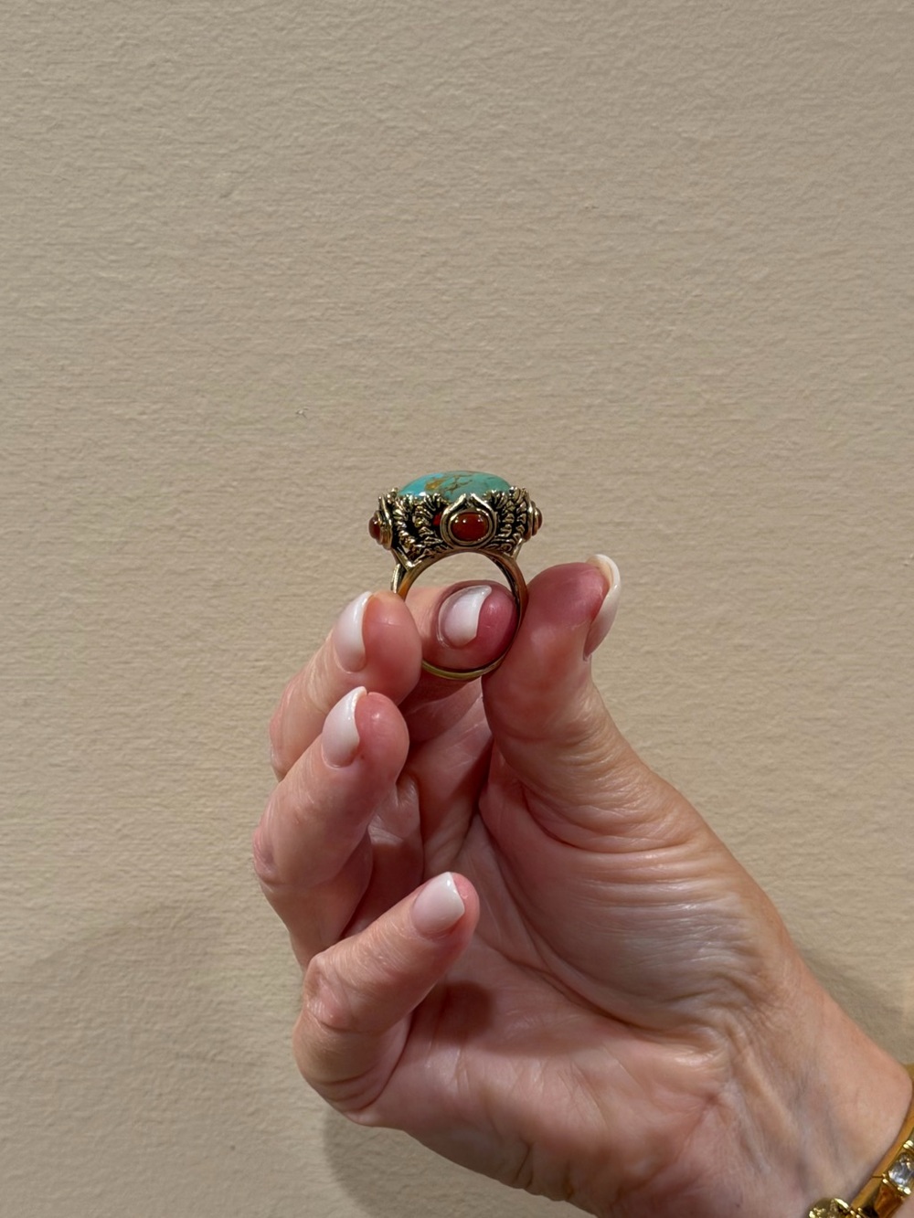 Barse Genuine Turquoise Statement Ring - Picture 9 of 10